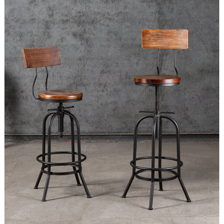 Industrial style bar stools shop with back